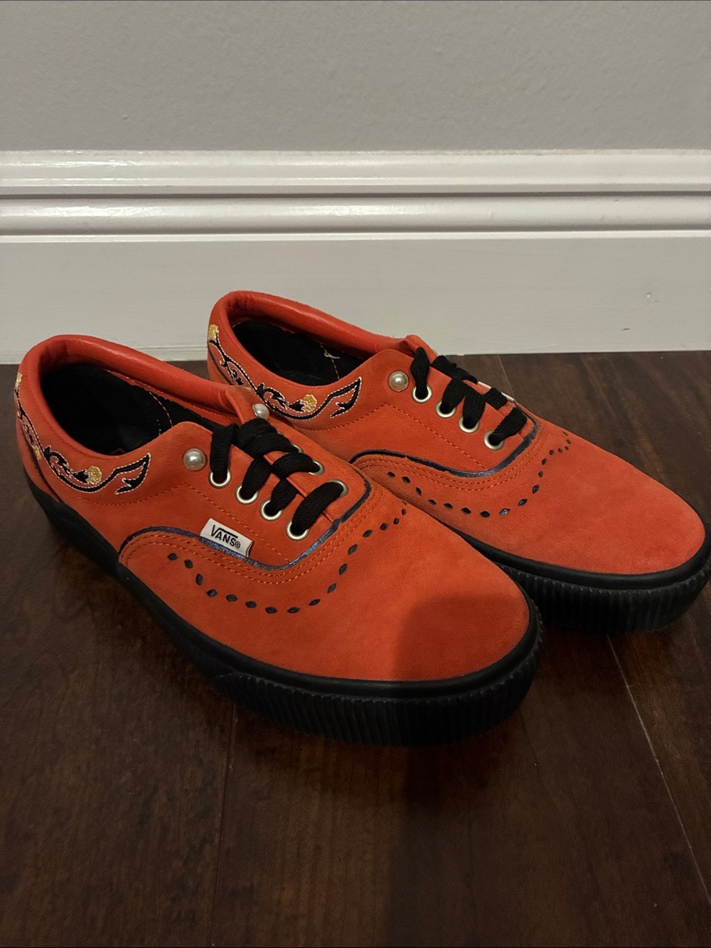 Vans Pearly Punk Era Platform sneakers in Koi Orange and True White Men 8/WM 9.5